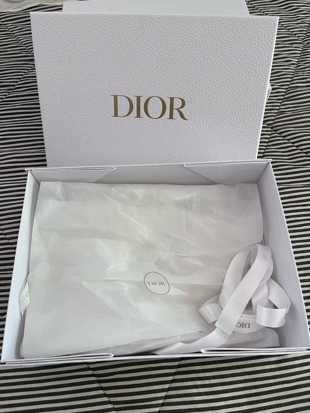 Dior White Box with Gold Logo
